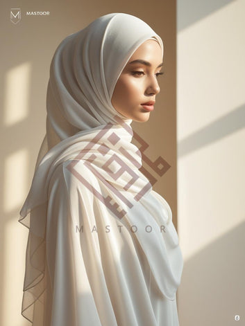 Georgette Scarfs - White