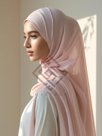 Georgette Scarfs - Rosewater Pink