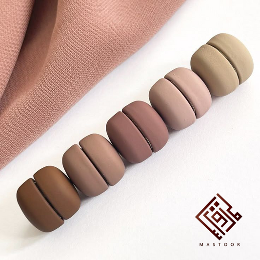 Matte Hijab Magnets - Round - Set of 2